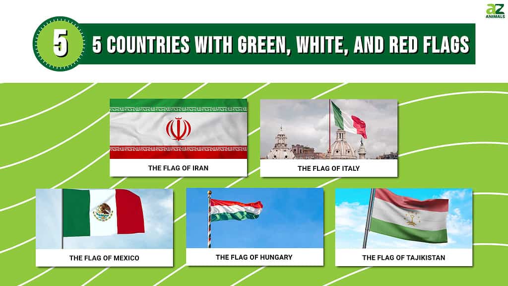 5 países con bandera verde, blanca y roja